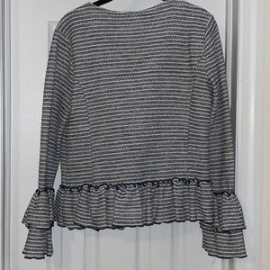 Tag still on - navy/white knit blazer